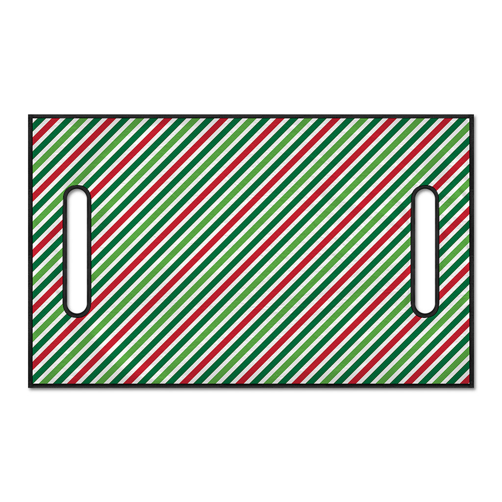 Merry Christmas Stripes Pattern Print Golf Cart Seat Cover