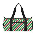 Merry Christmas Stripes Pattern Print Gym Bag