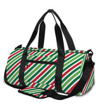 Merry Christmas Stripes Pattern Print Gym Bag