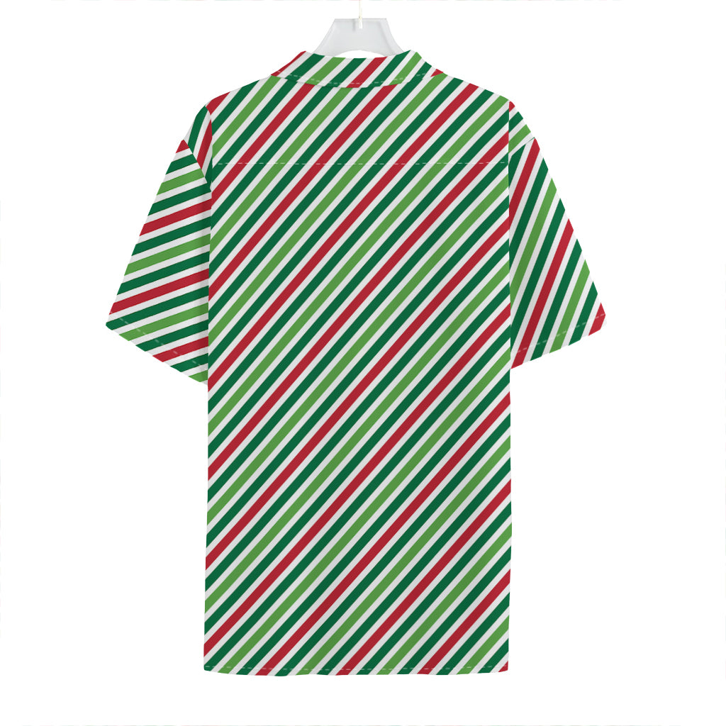 Merry Christmas Stripes Pattern Print Hawaiian Shirt