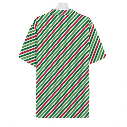 Merry Christmas Stripes Pattern Print Hawaiian Shirt