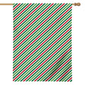 Merry Christmas Stripes Pattern Print House Flag