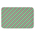 Merry Christmas Stripes Pattern Print Indoor Door Mat
