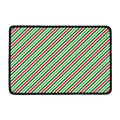 Merry Christmas Stripes Pattern Print Kitchen Mat