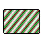 Merry Christmas Stripes Pattern Print Kitchen Mat