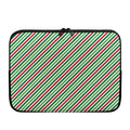 Merry Christmas Stripes Pattern Print Laptop Sleeve