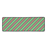Merry Christmas Stripes Pattern Print Long Kitchen Mat