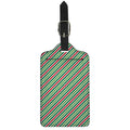 Merry Christmas Stripes Pattern Print Luggage Tag