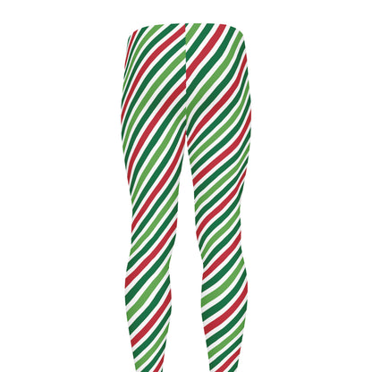 Merry Christmas Stripes Pattern Print Men's leggings