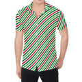 Merry Christmas Stripes Pattern Print Men's Shirt