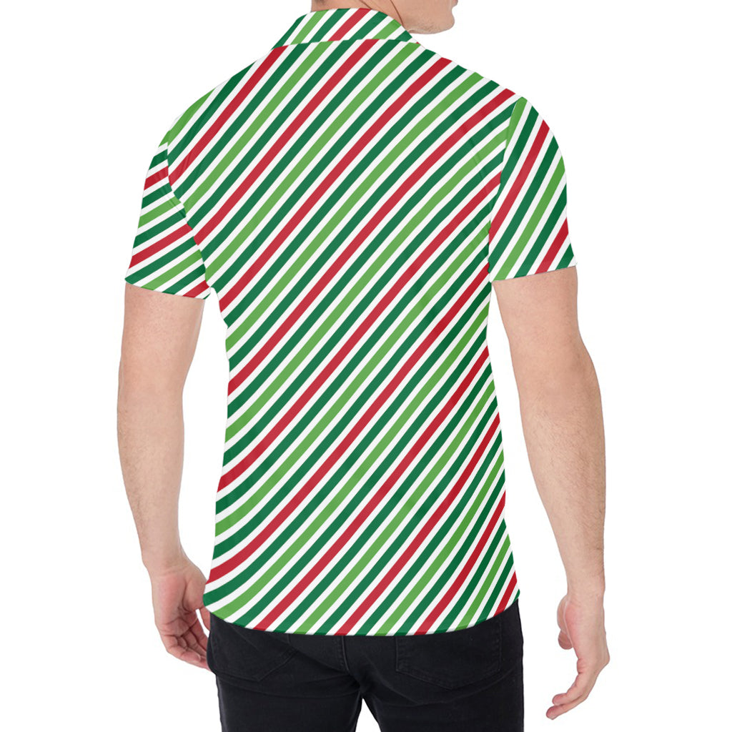 Merry Christmas Stripes Pattern Print Men's Shirt