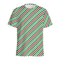 Merry Christmas Stripes Pattern Print Men's Athletic T-Shirt
