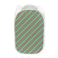 Merry Christmas Stripes Pattern Print Mesh Laundry Hamper
