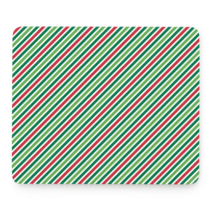 Merry Christmas Stripes Pattern Print Mouse Pad