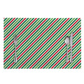 Merry Christmas Stripes Pattern Print Placemat