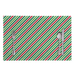 Merry Christmas Stripes Pattern Print Placemat