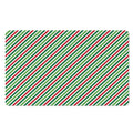 Merry Christmas Stripes Pattern Print Polyester Doormat