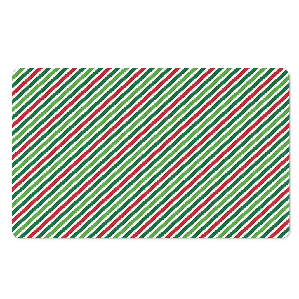 Merry Christmas Stripes Pattern Print Polyester Doormat