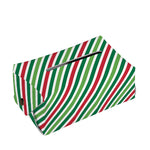 Merry Christmas Stripes Pattern Print Rectangle Tissue Box Cover