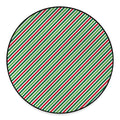 Merry Christmas Stripes Pattern Print Round Floor Mat
