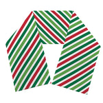 Merry Christmas Stripes Pattern Print Scarf