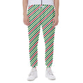 Merry Christmas Stripes Pattern Print Joggers