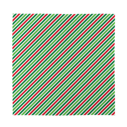 Merry Christmas Stripes Pattern Print Silk Bandana