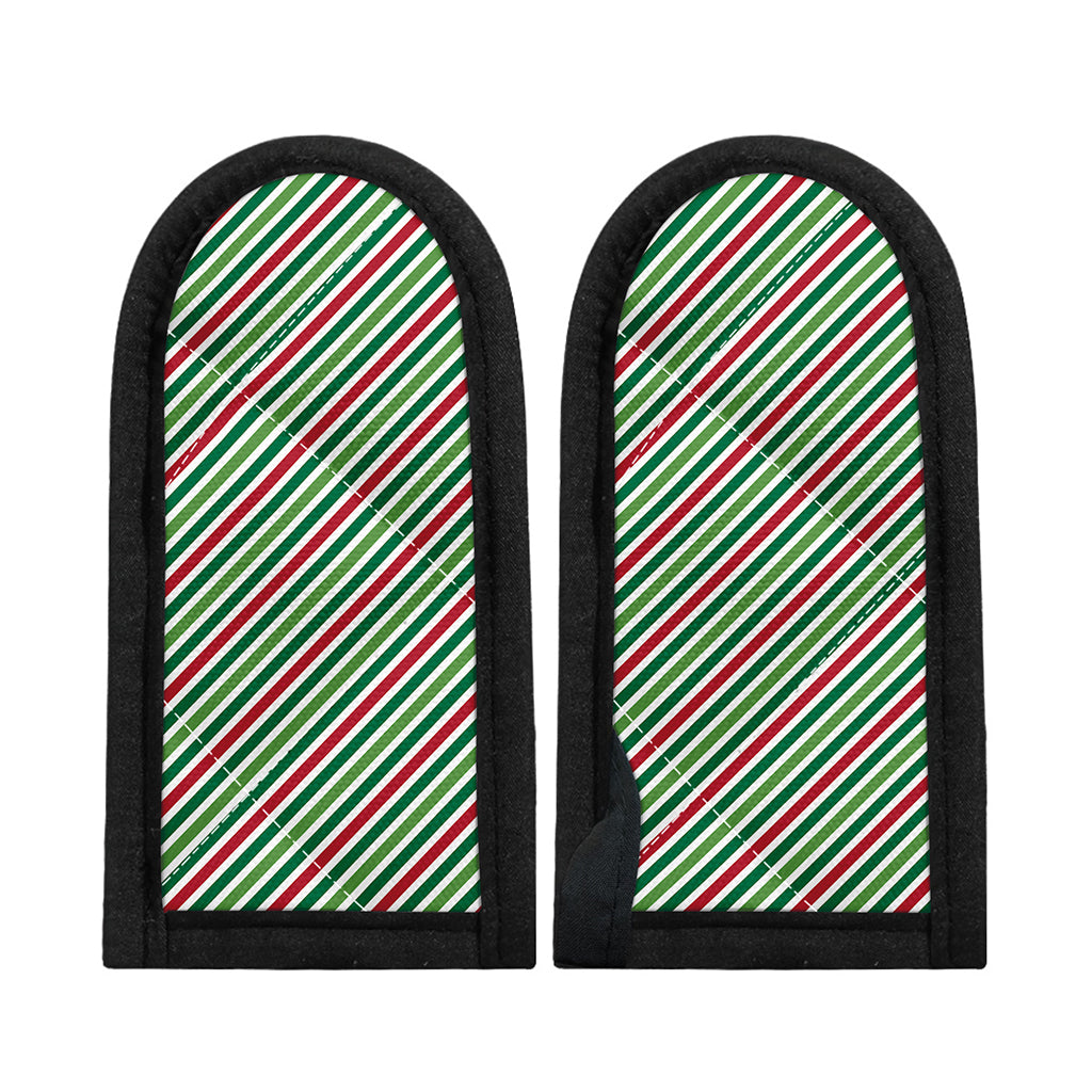 Merry Christmas Stripes Pattern Print Skillet Handle Cover