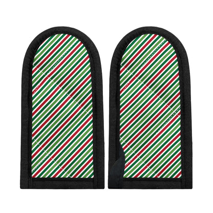 Merry Christmas Stripes Pattern Print Skillet Handle Cover
