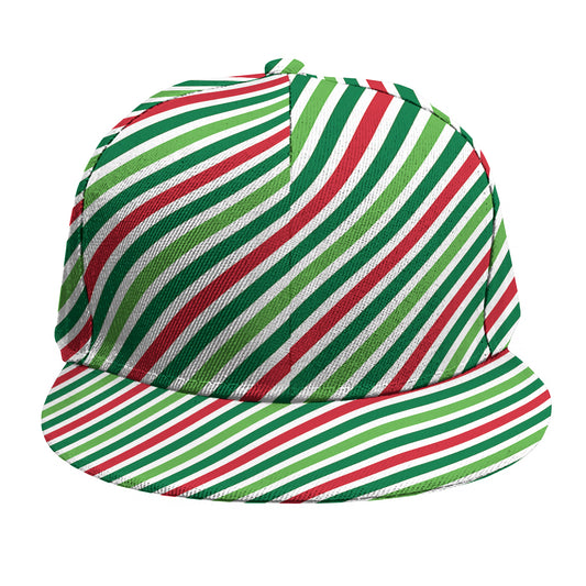 Merry Christmas Stripes Pattern Print Snapback Cap