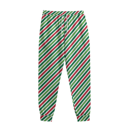 Merry Christmas Stripes Pattern Print Sweatpants