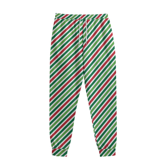 Merry Christmas Stripes Pattern Print Sweatpants