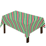Merry Christmas Stripes Pattern Print Tablecloth