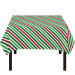 Merry Christmas Stripes Pattern Print Tablecloth