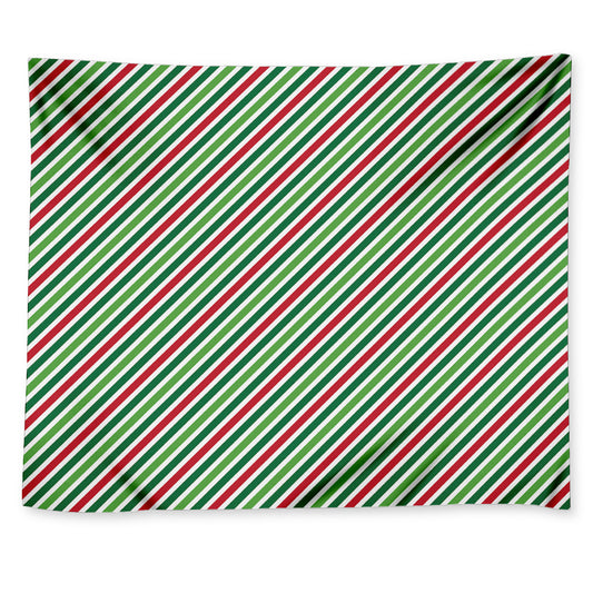 Merry Christmas Stripes Pattern Print Tapestry