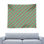 Merry Christmas Stripes Pattern Print Tapestry