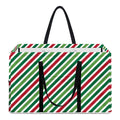 Merry Christmas Stripes Pattern Print Utility Tote Bag