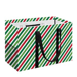 Merry Christmas Stripes Pattern Print Utility Tote Bag