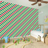 Merry Christmas Stripes Pattern Print Wall Sticker