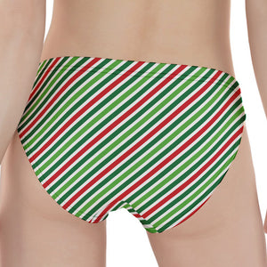 Merry Christmas Stripes Pattern Print Women's Panties