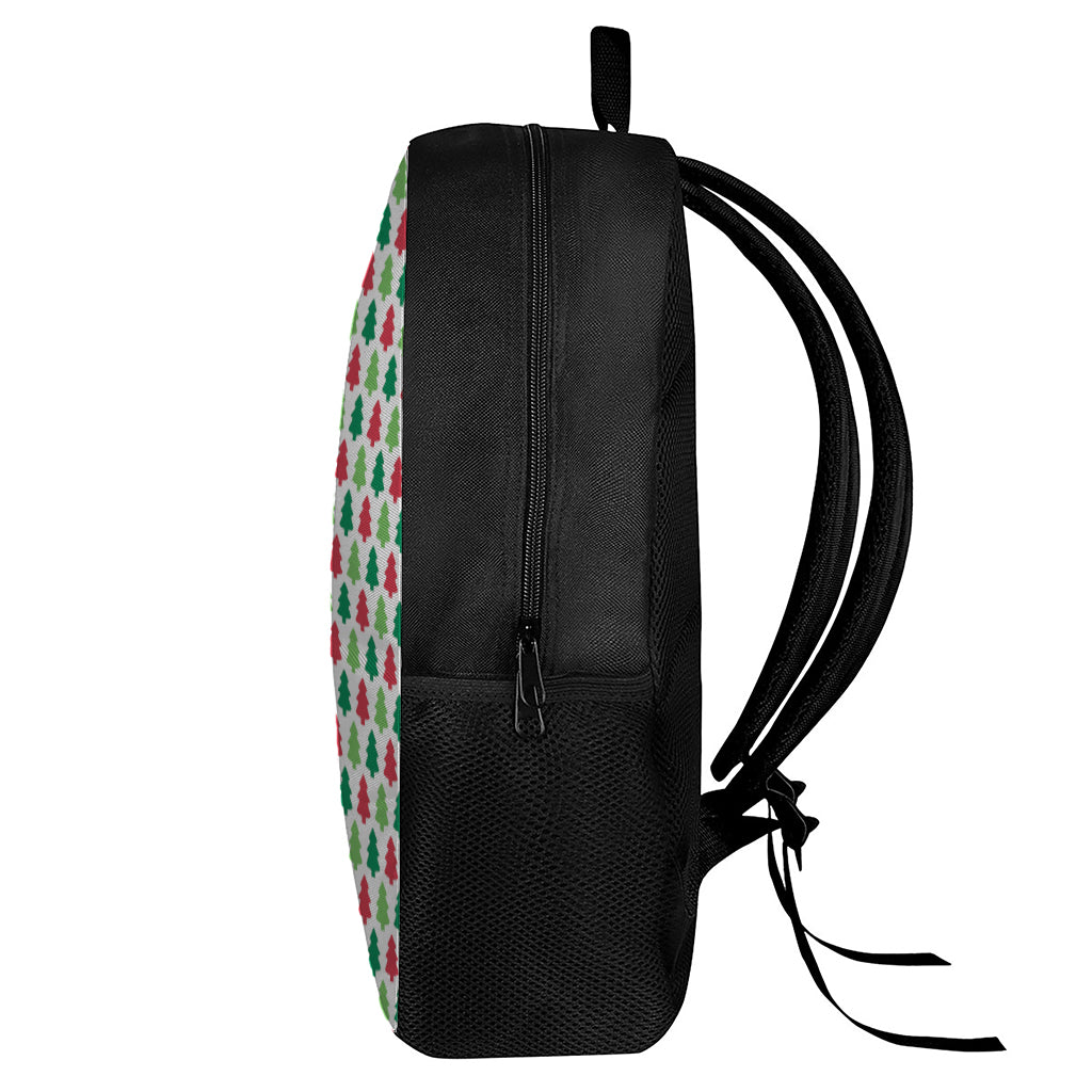 Merry Christmas Tree Pattern Print 17 Inch Backpack
