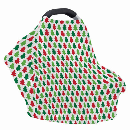 Merry Christmas Tree Pattern Print Baby Seat Cover