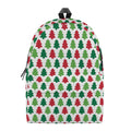 Merry Christmas Tree Pattern Print School Backpack