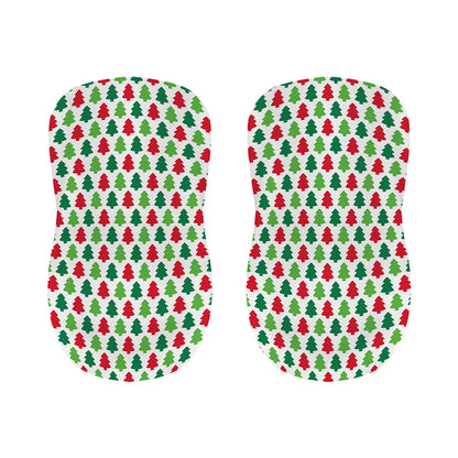 Merry Christmas Tree Pattern Print Bar Stool Covers