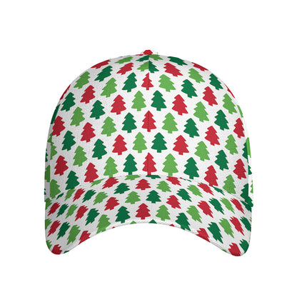 Merry Christmas Tree Pattern Print Baseball Cap