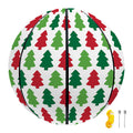 Merry Christmas Tree Pattern Print Basketball