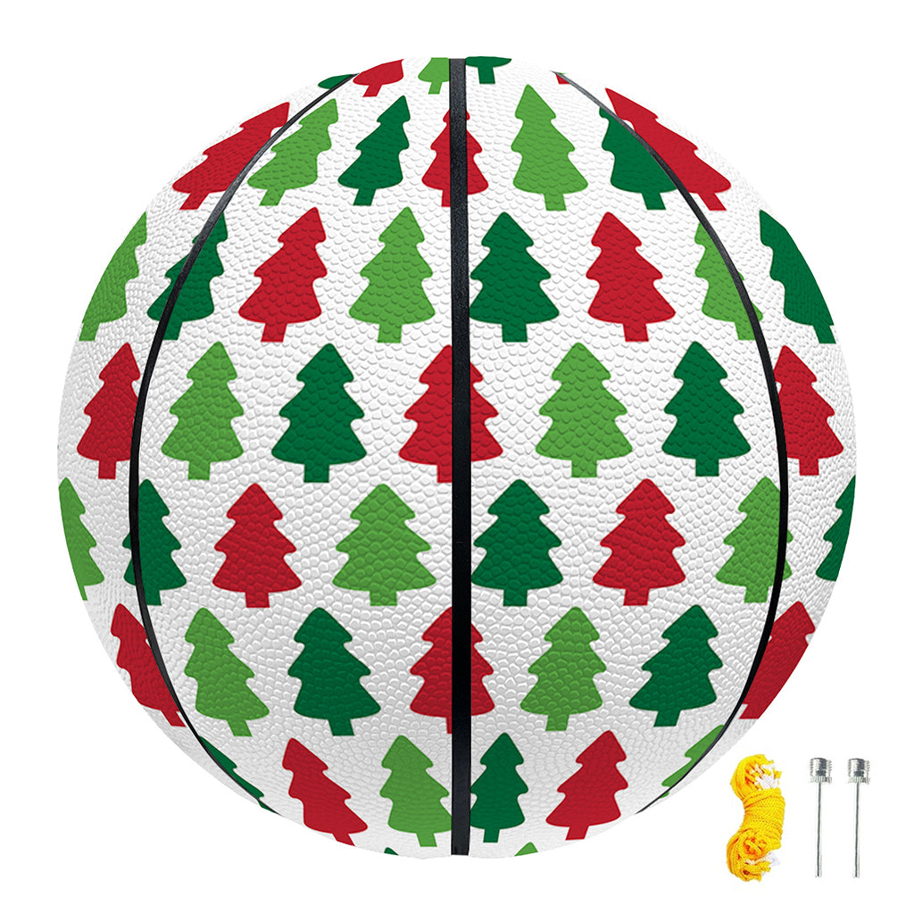 Merry Christmas Tree Pattern Print Basketball