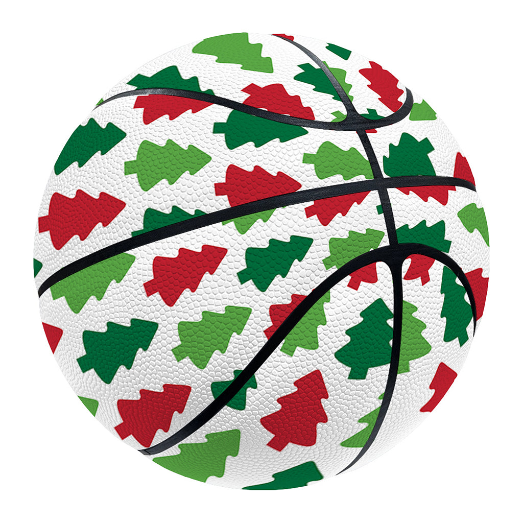Merry Christmas Tree Pattern Print Basketball