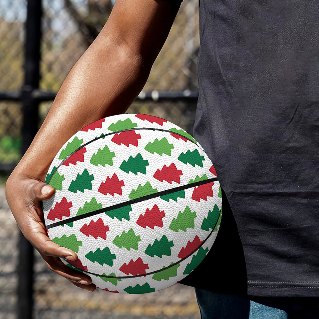 Merry Christmas Tree Pattern Print Basketball