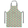 Merry Christmas Tree Pattern Print Bib Apron With Pocket